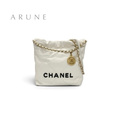 シャネル CHANEL シャネル22 バッグ ショルダーバッグ ホワイト ゴールド ミニ ハンドバッグ ココマーク ロゴ チェーン