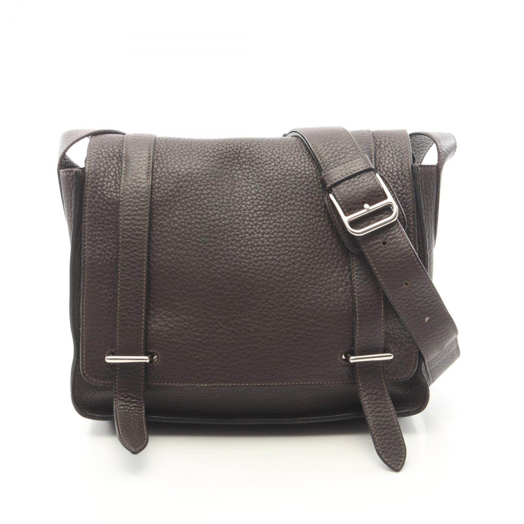 エルメス HERMES スティーブ カポラル27 ショルダーバッグ バッグ トリヨンクレマンス トリヨンクレマンス T刻印(2015年製造) メンズ ブラウン系 / ブルー系 【中古】