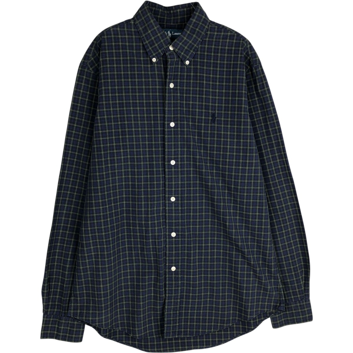 古着 ラルフローレン Ralph Lauren CUSTOM FIT 長袖 ボタンダウンチェックシャツ メンズM相当/eaa628755