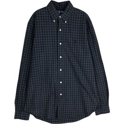 古着 ラルフローレン Ralph Lauren CUSTOM FIT 長袖 ボタンダウンチェックシャツ メンズM相当/eaa628755