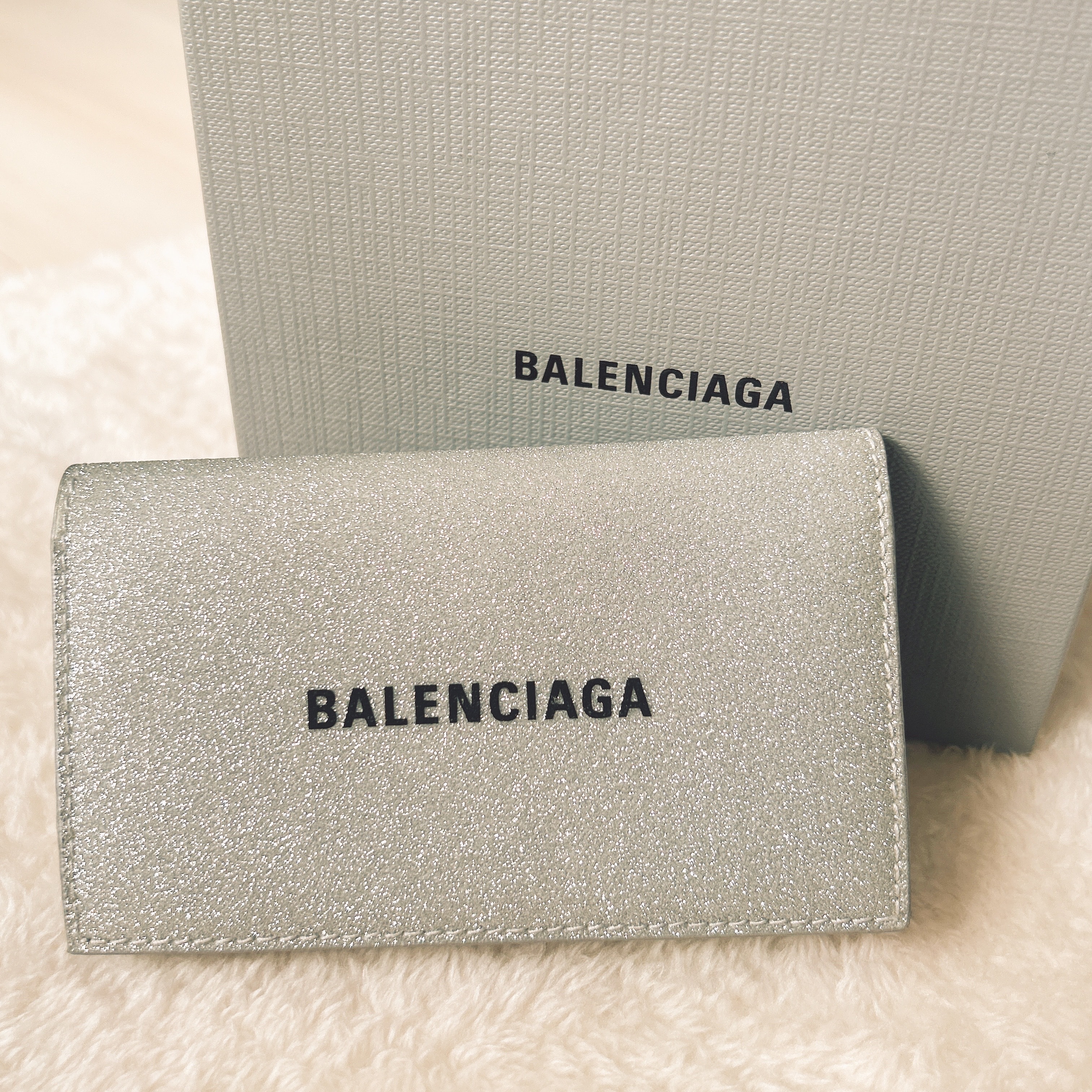 バレンシアガ キーケース グリッター シルバー キーリング balenciaga