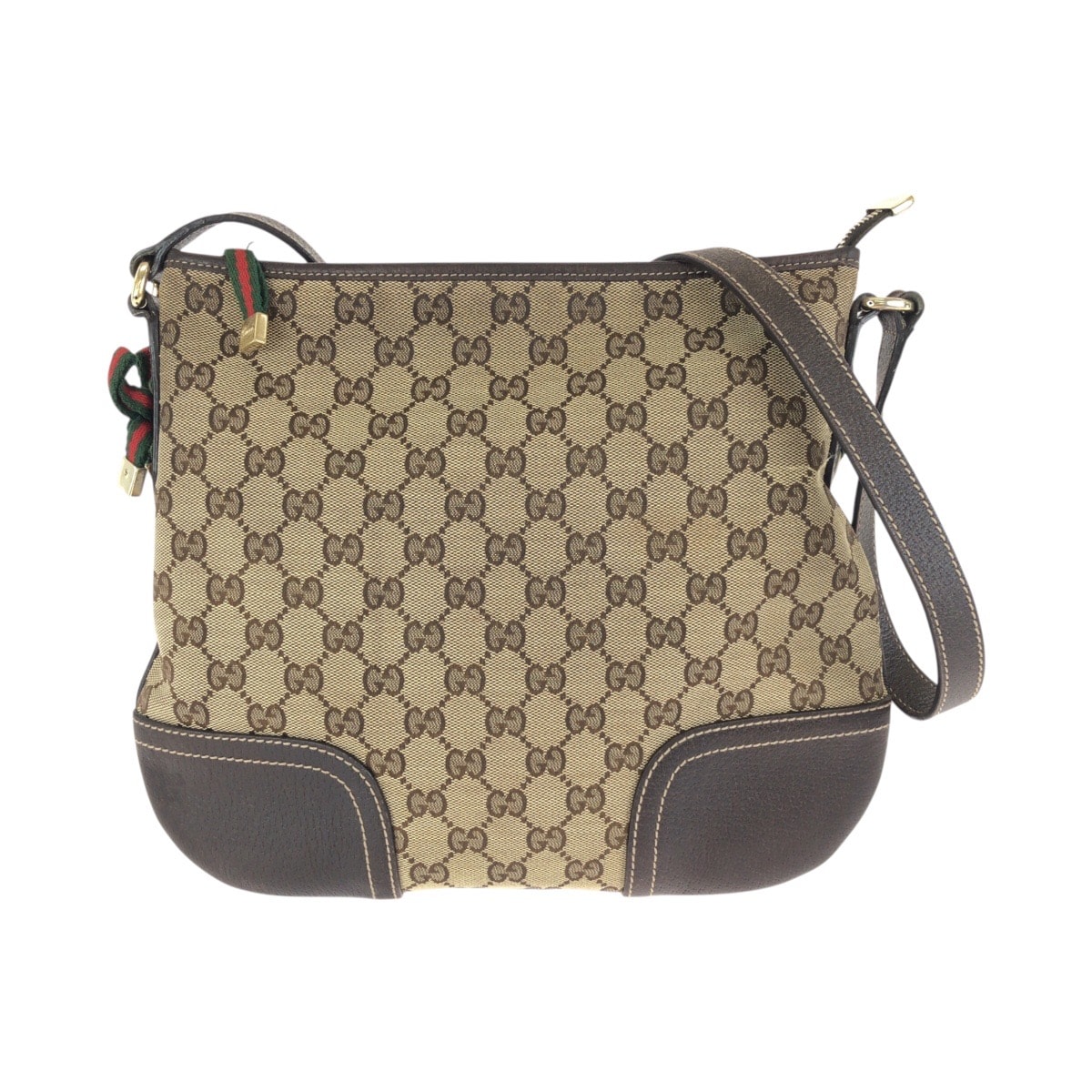 GUCCI グッチ プリンシー ブラウン ダークブラウン ゴールド金具 GGキャンバス レザー/ ショルダーバッグ メッセンジャーバッグ 602155 【中古】