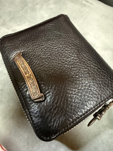 Chrome Hearts Square Zip Bill Wallet / Leather "Black"