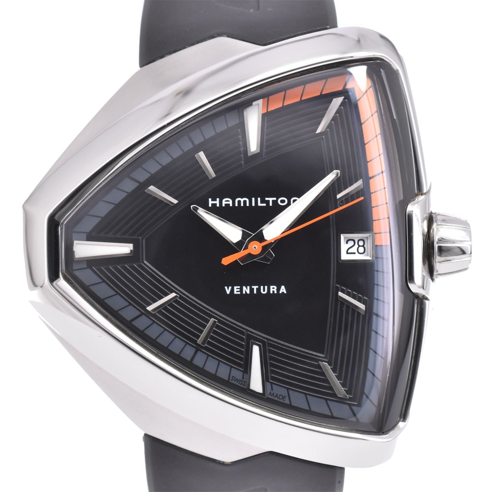ハミルトン HAMILTON H24551331 ベンチュラ エルヴィス 80 クォーツ メンズ 美品 箱・保証書付き R#146516