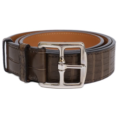 エルメス 美品 エトリヴィエール ポロサス クロコダイルレザー