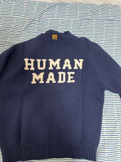 HUMAN MADE Bear Raglan Knit Sweater "Navy"