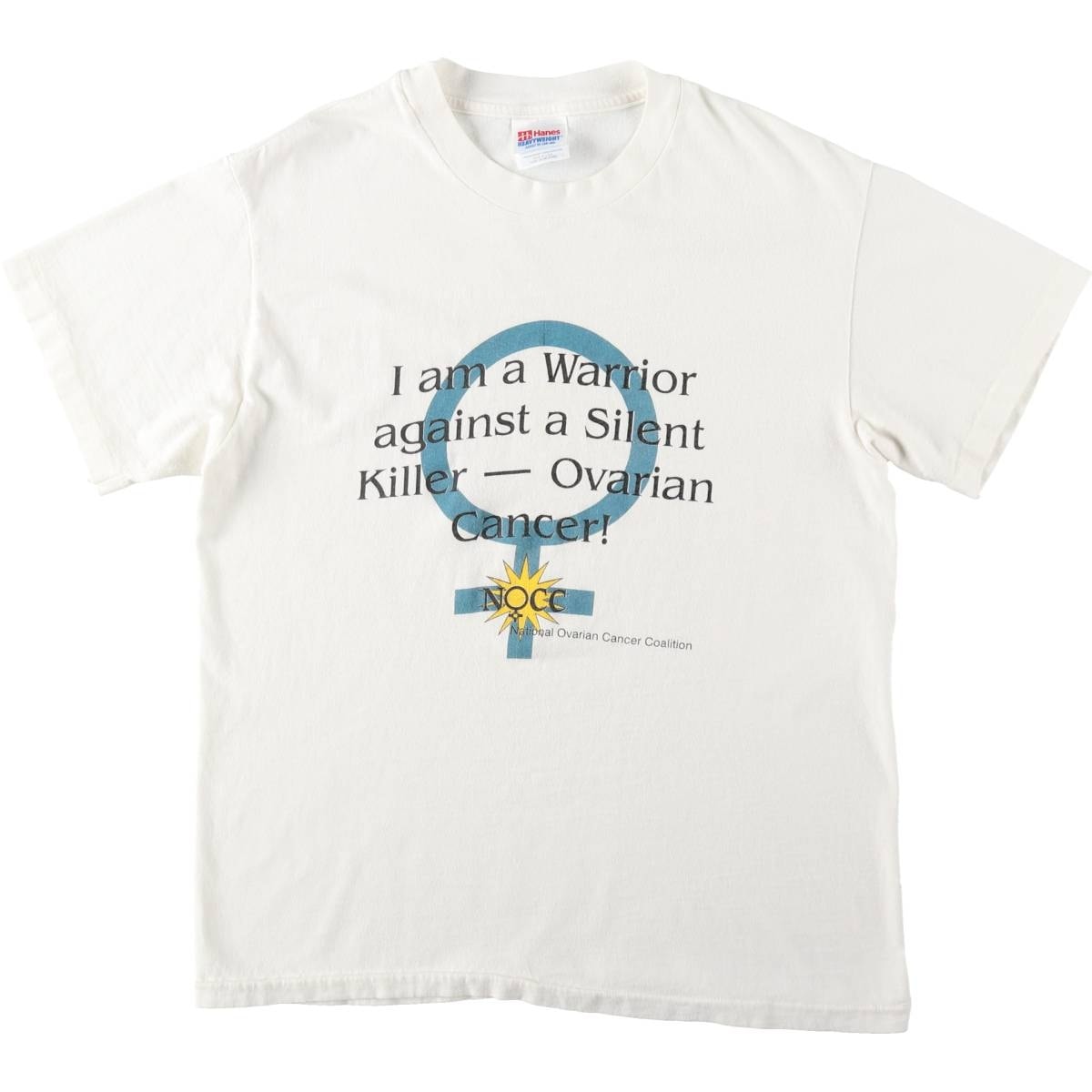 古着 90年代 ヘインズ Hanes HEAVYWEIGHT メッセージプリントTシャツ USA製 メンズM相当 ヴィンテージ/eaa620155