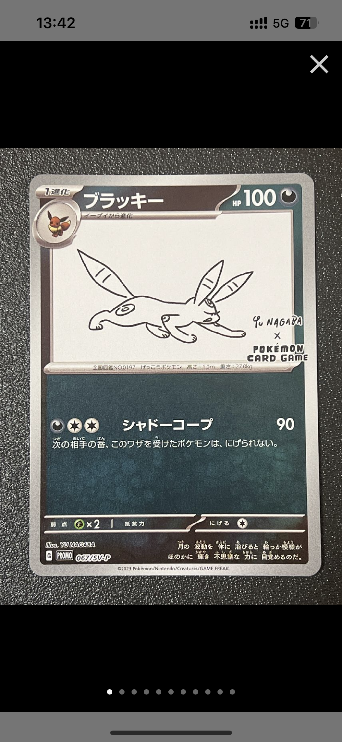 ブラッキー: プロモ (ナガバブラッキー) [SV-P 067](「YU NAGABA×ポケモンカードゲーム」プロモーションカード「SV-P」)
