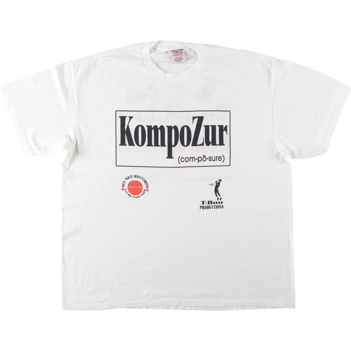 古着 90年代 オニータ ONEITA KompoZur コンポージャー ラップTシャツ ラップT メンズXXL相当 ヴィンテージ/eaa642403