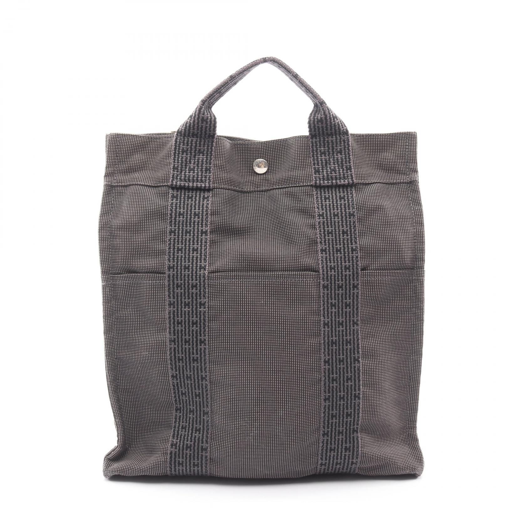 エルメス HERMES エールライン アドMM リュックサック バックパック バッグ キャンバス ナイロンキャンバス メンズ レディース グレー系 【中古】