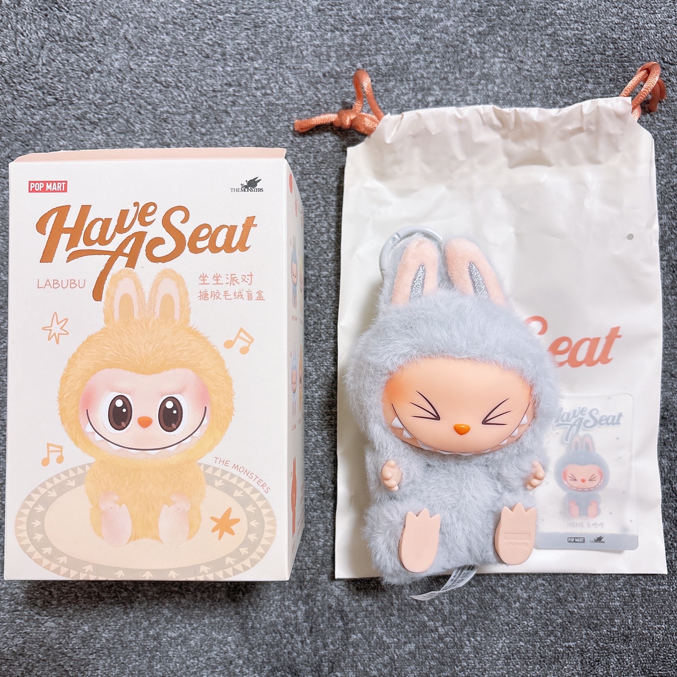 POP MART THE MONSTERS (LABUBU) Have a Seat Plush Series HEHE