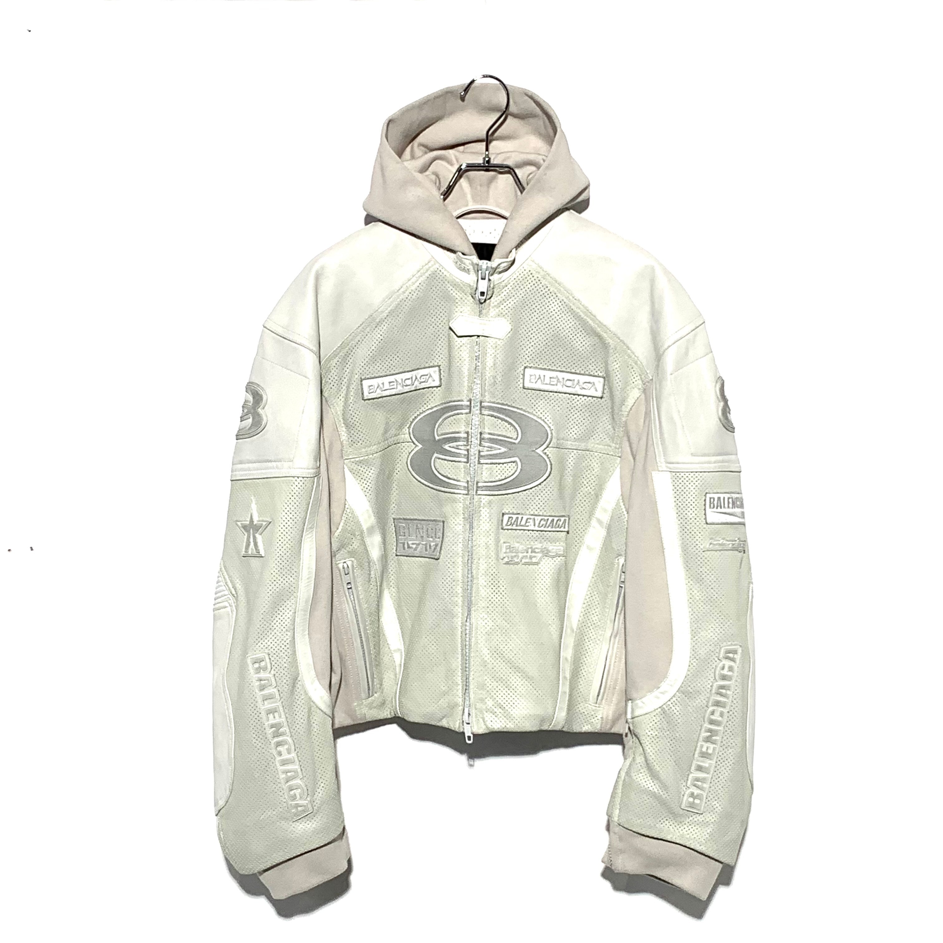 BALENCIAGA Hybrid Biker Jacket "Dirty White"