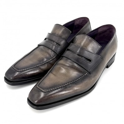 Berluti ベルルッティ ローファー デムジュール アンディ 革靴 約26cm 7.5サイズ レザー ブラウン 茶 メンズ【中古品】