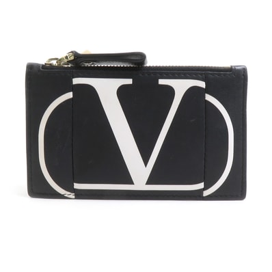 ヴァレンティノ ガラヴァーニ Valentino Garavani コインケース レザー ブラック ユニセックス【中古】 r11432a