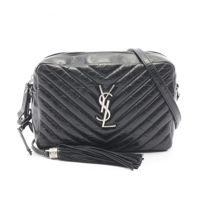 サンローランパリ SAINT LAURENT PARIS LOU ルー モノグラム カメラバッグ ショルダーバッグ バッグ レザー レディース ブラック系 468537 【中古】