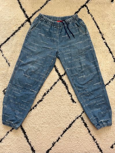 Supreme Dimensions Logo Denim Skate Pant "Blue"