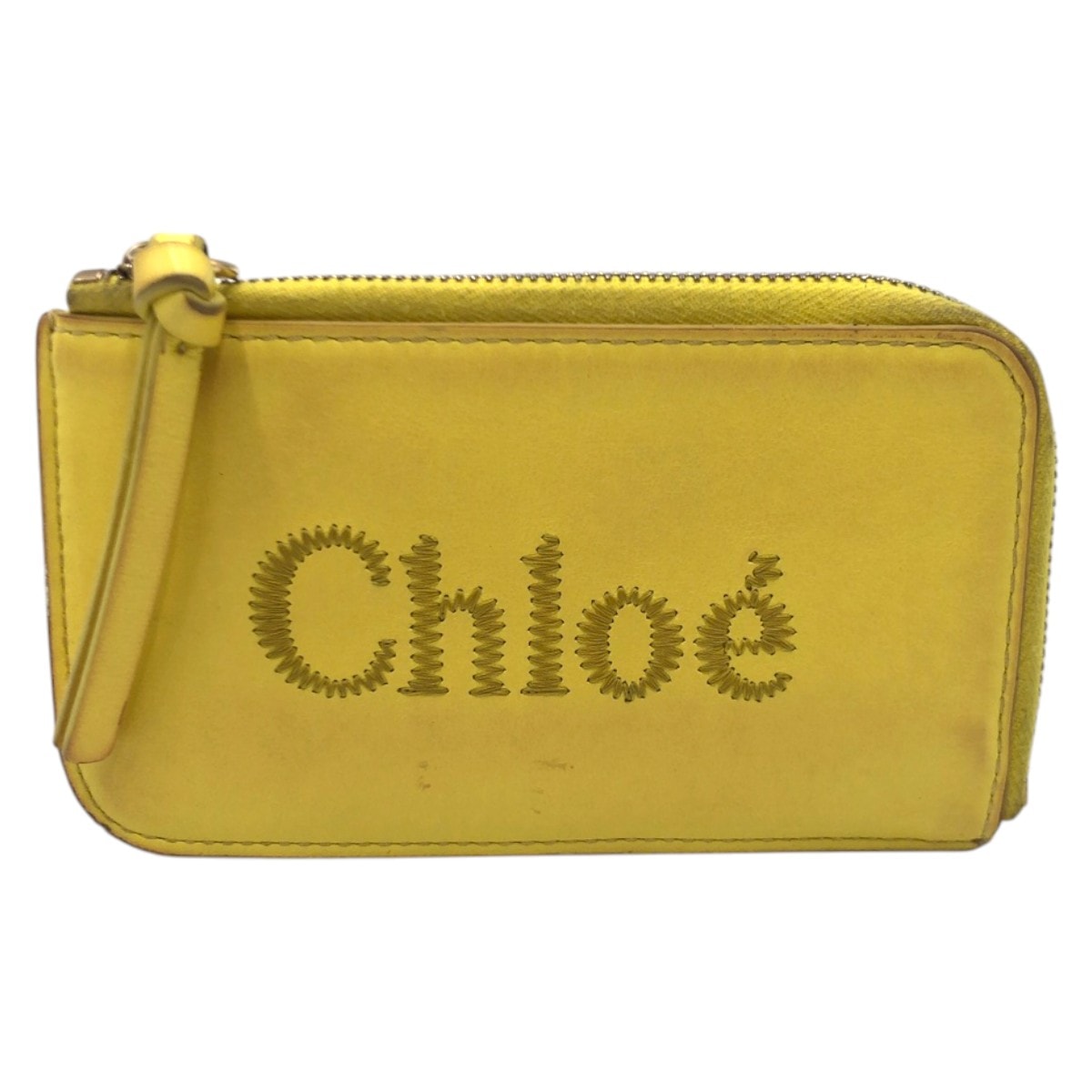 Chloe クロエ Chloé Sense イエロー レザー コインケース カードケース 600400 【中古】