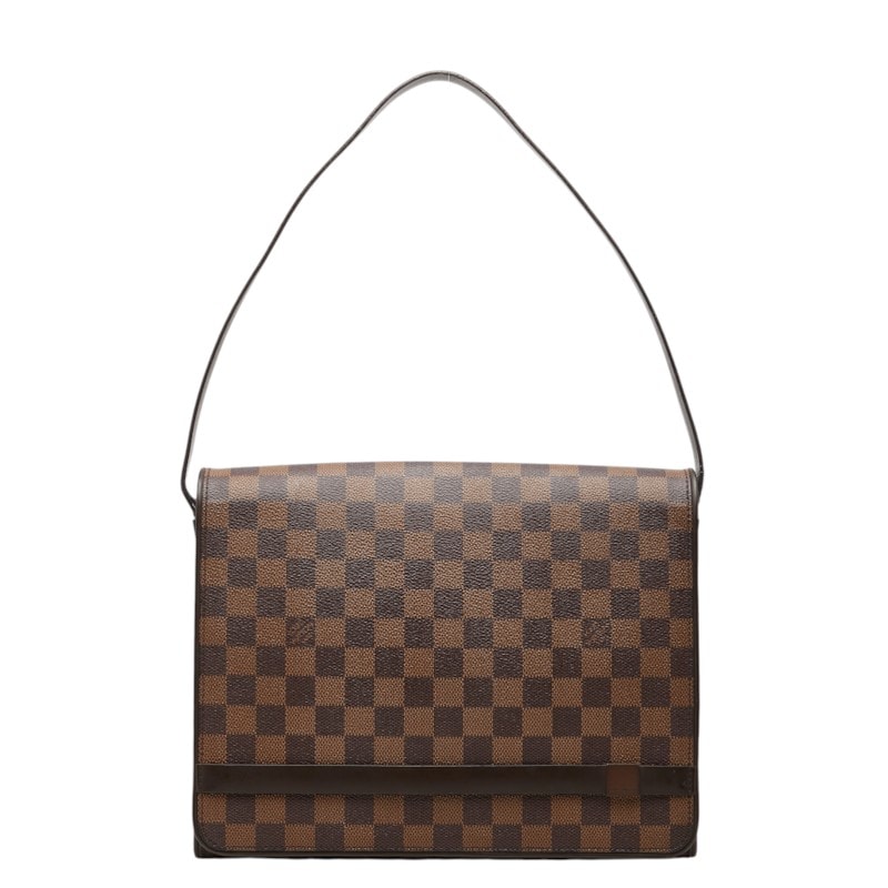 ルイ ヴィトン ダミエ トライベレッカ カレ ワンショルダーバッグ N51161 ブラウン PVC レザー レディース LOUIS VUITTON 中古