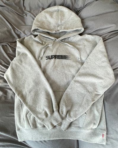 Supreme Motion Logo Hooded Sweatshirt "Heather Grey" (23SS)