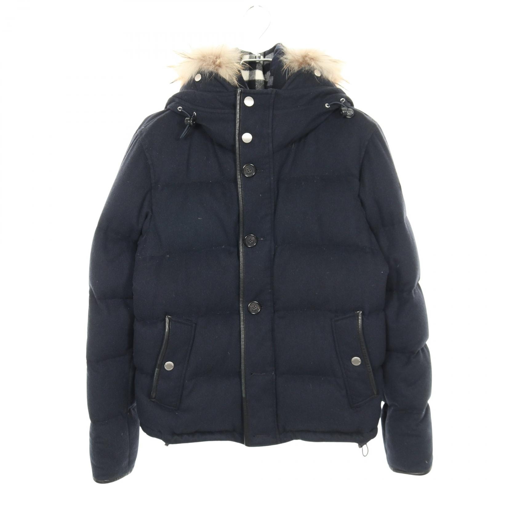 バーバリー BURBERRY ダウンジャケット 衣料品 アウター カシミヤ メンズ ネイビー系 4033531/#48 【中古】