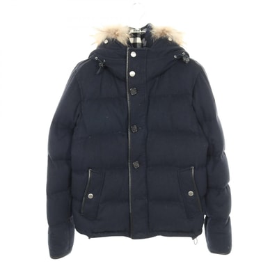 バーバリー BURBERRY ダウンジャケット 衣料品 アウター カシミヤ メンズ ネイビー系 4033531/#48 【中古】