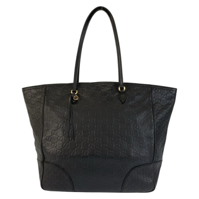 美品 GUCCI グッチ グッチシマ ブラック 黒 ゴールド金具 レザー トートバッグ ショルダーバッグ 600834 【中古】