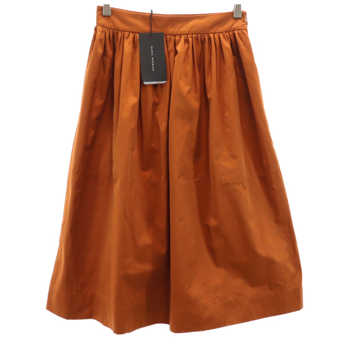 未使用 ZARA WOMAN ザラウーマン ミモレ丈 スカート XS テラコッタ
