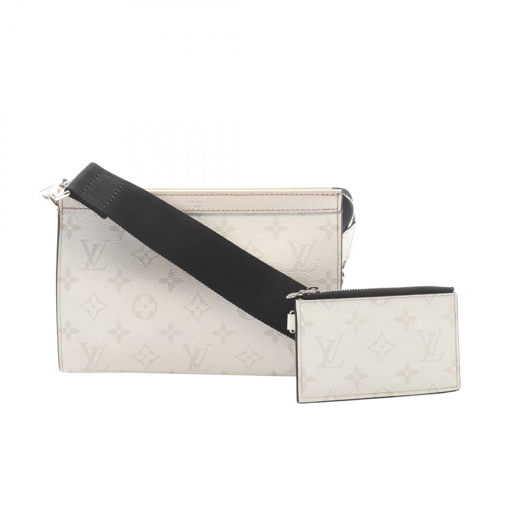 ルイ・ヴィトン LOUIS VUITTON ガストン ウェアラブル ウォレット タイガラマ オプティカルホワイト ショルダーバッグ バッグ PVCコーティングキャンバス レザー メンズ ホワイト系 M30935 【中古】