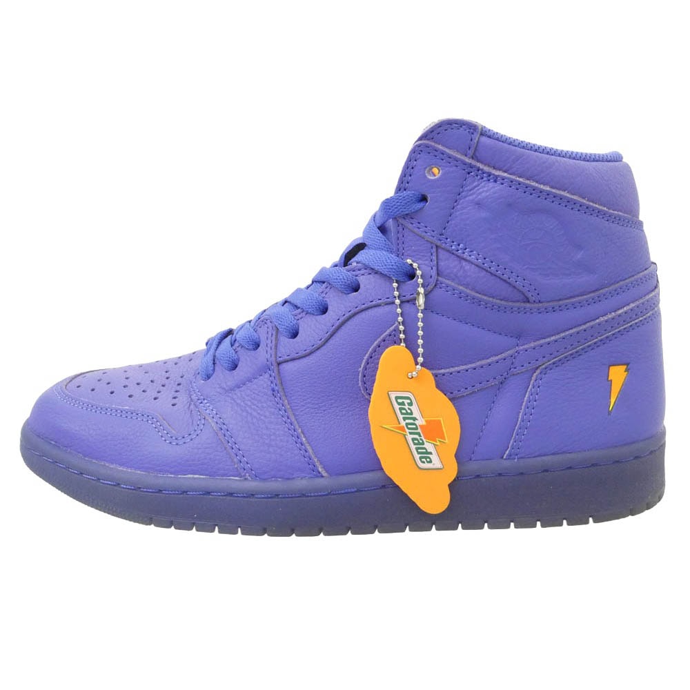 NIKE ナイキ 17AW AJ5997-555 Air Jordan 1 Retro High Gatorade Rush Violet AJ1 エアジョーダン レトロ ハイ ゲータレード ラッシュ バイオレット スニーカー パープル系 27.5cm【中古】