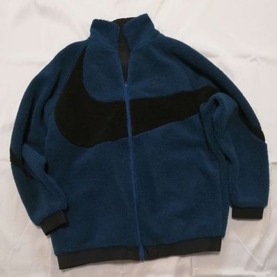 Nike Big Swoosh Reversible Boa Jacket"Black Neon"