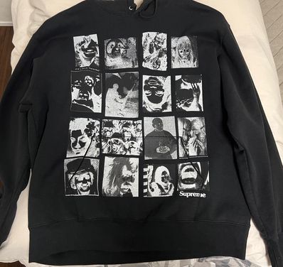 Supreme Collage Grid Hooded Sweatshirt "Black"