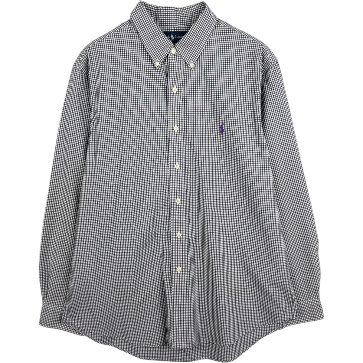 古着 ラルフローレン Ralph Lauren CUSTOM FIT 長袖 ボタンダウンチェックシャツ メンズXL相当/eaa678020