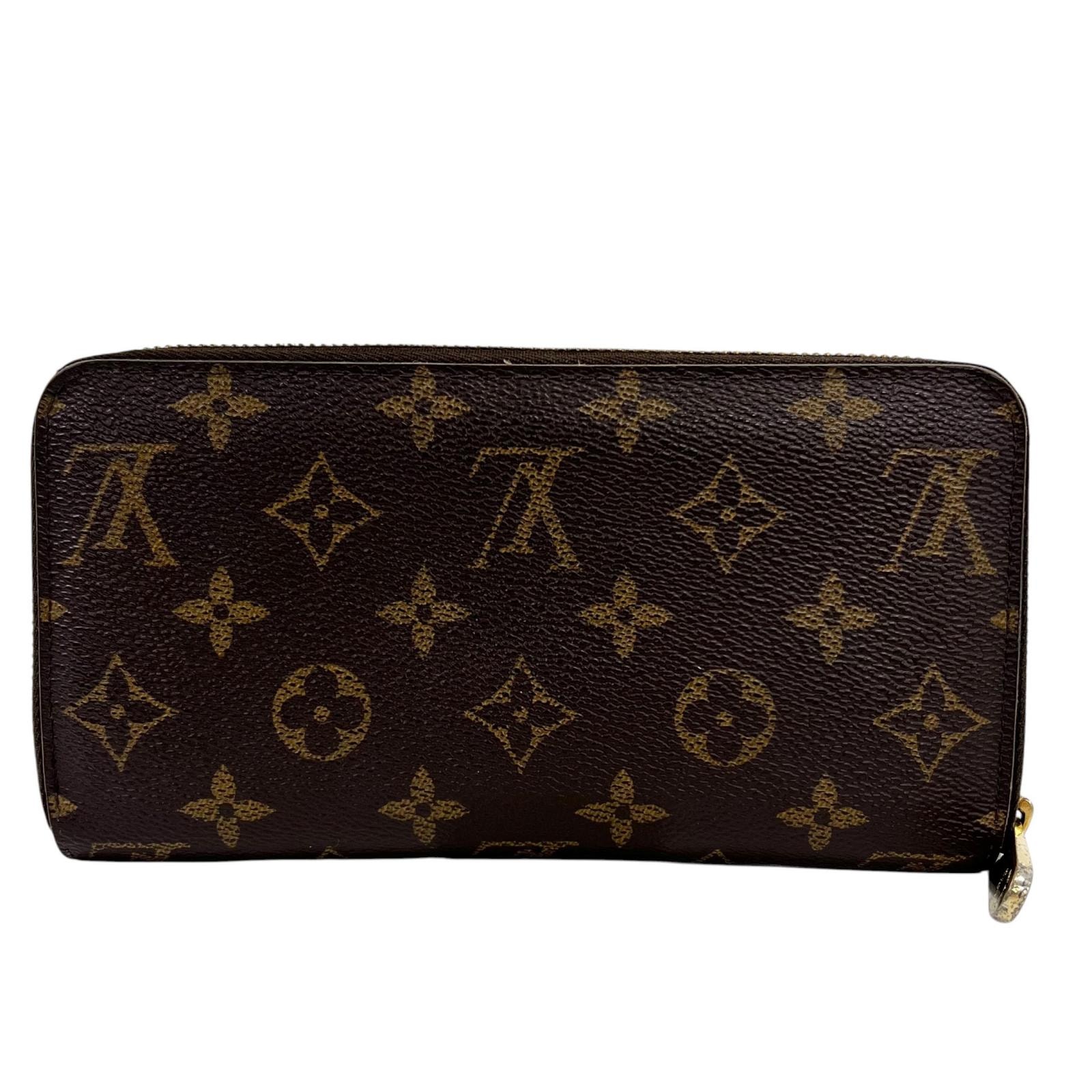 LOUIS VUITTON ルイ・ヴィトン ジッピーウォレット 長財布 モノグラムキャンバス ブラウン レディース【中古】