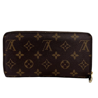 LOUIS VUITTON ルイ・ヴィトン ジッピーウォレット 長財布 モノグラムキャンバス ブラウン レディース【中古】