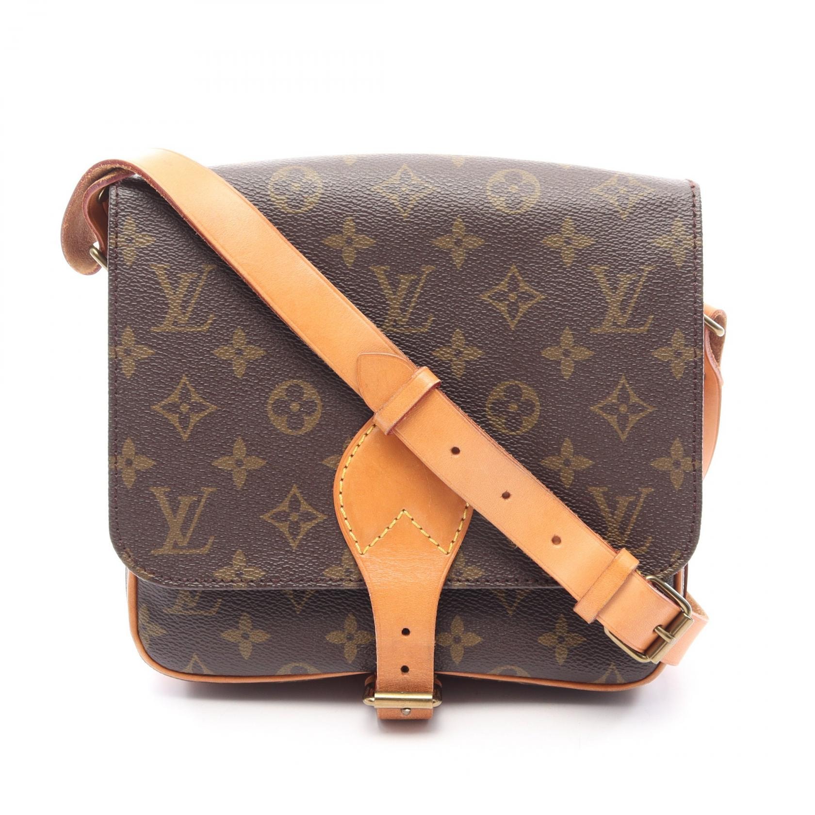 ルイ・ヴィトン LOUIS VUITTON カルトシエールMM ショルダーバッグ バッグ PVCコーティングキャンバス レザー モノグラム レディース ブラウン系 M51253 【中古】