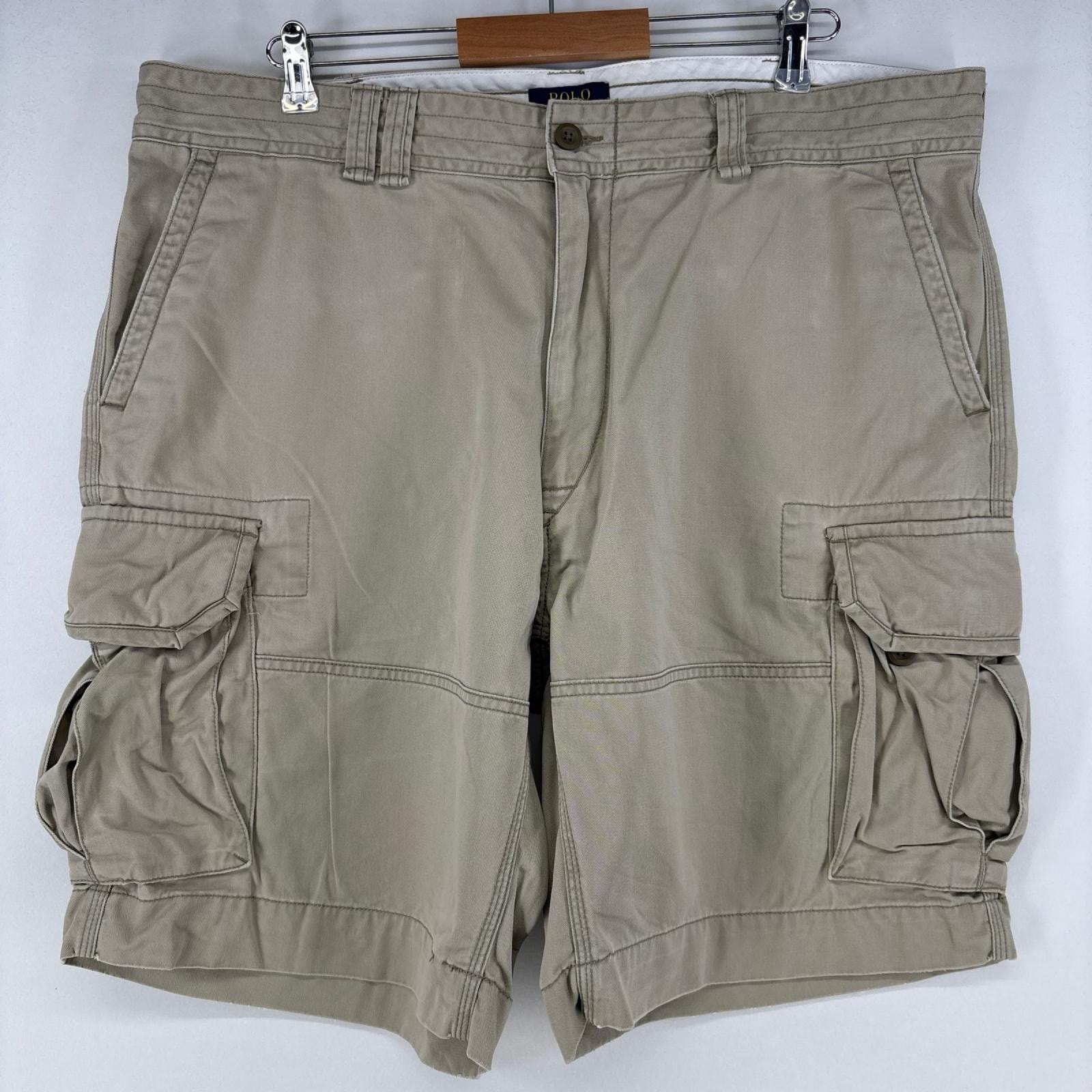 古着 ポロ・ラルフローレン POLO RALPH LAUREN ショートパンツ チノパン カーゴパンツ ハーフパンツ ポロチノ w42  ベージュ メンズ