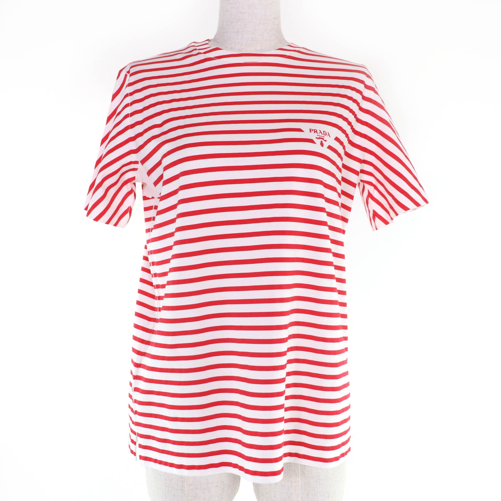 未使用品 プラダ 半袖Tシャツ レッド レディース XS 3590A