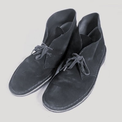 Clarks クラークス 8.5M 27.0相当 デザートブーツ 天然クレープソール ショートブーツ ブラック 〇2-37