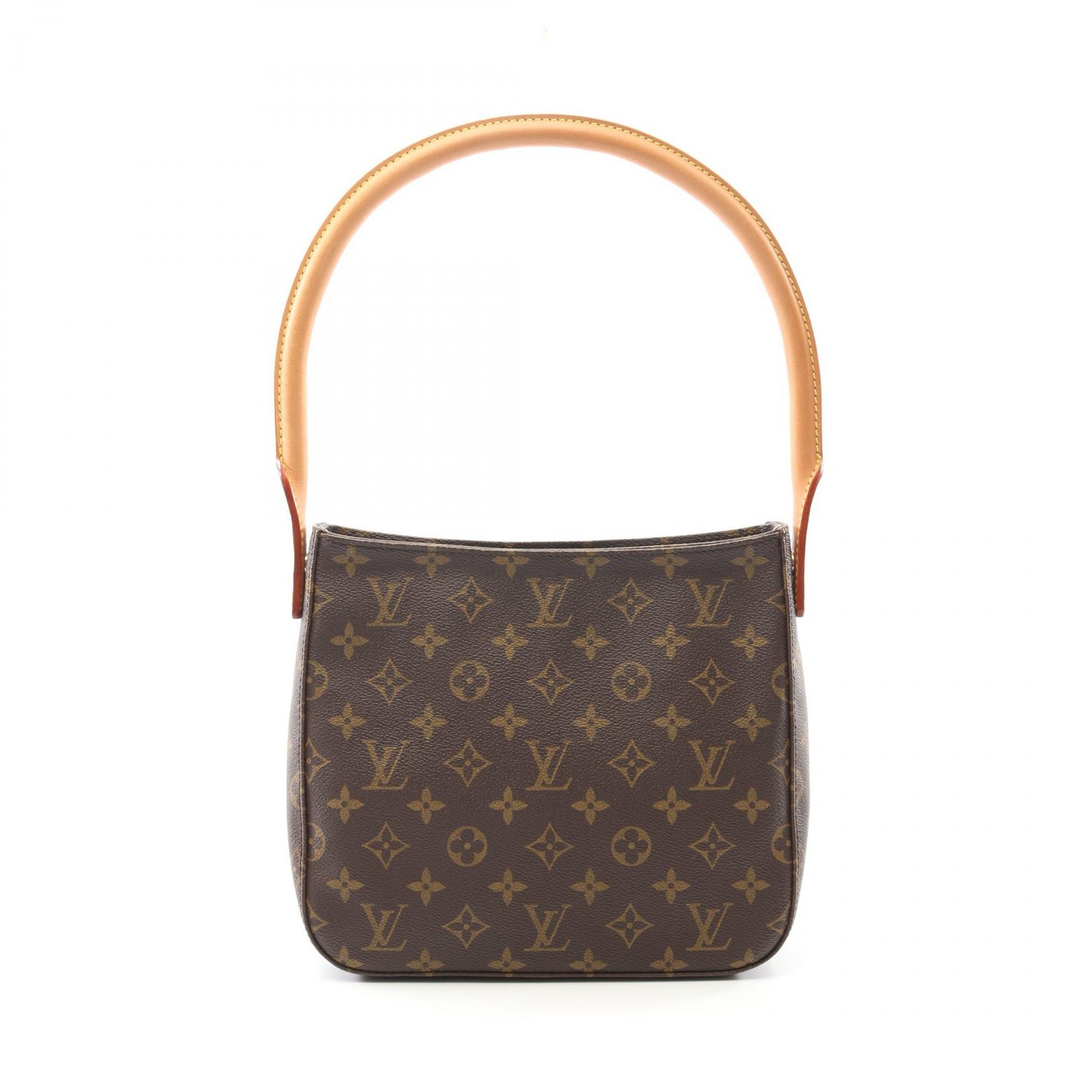 ルイ・ヴィトン LOUIS VUITTON ルーピングMM ショルダーバッグ バッグ PVCコーティングキャンバス レザー モノグラム レディース ブラウン系 M51146 【中古】