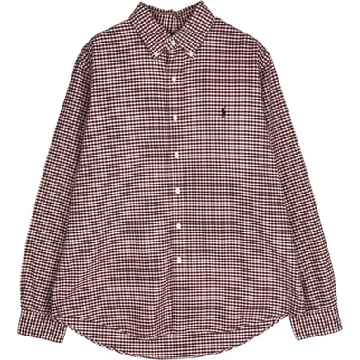 古着 ラルフローレン Ralph Lauren CUSTOM FIT ギンガムチェック 長袖 ボタンダウンチェックシャツ メンズL相当/eaa628994