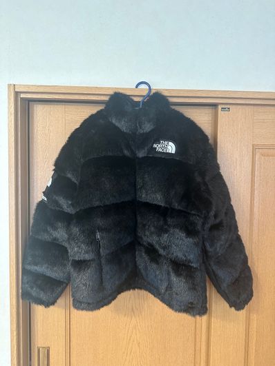 Supreme x The North Face Faux Fur Nuptse Jacket "Black"