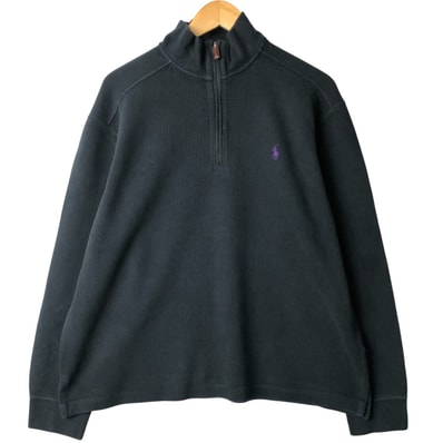 古着 ラルフローレン Ralph Lauren POLO by Ralph Lauren ハーフジップスウェットシャツ トレーナー メンズL相当/eaa590202