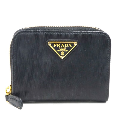 プラダ PRADA コインケース レザー ブラック ユニセックス【中古】 r10911a