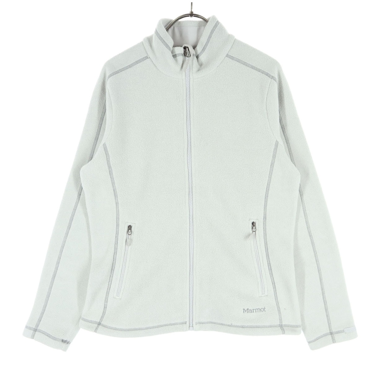 MARMOT マーモット ワンポイントロゴ 長袖 ハイネック フリースジャケット M グレー
