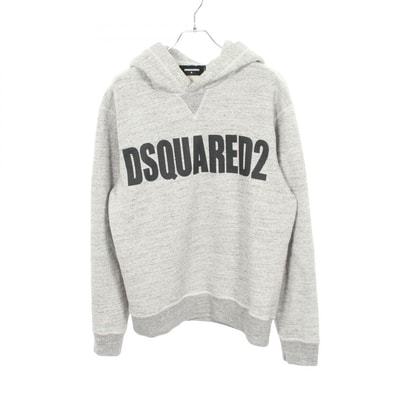 ディースクエアード DSQUARED2 ロゴ パーカー 衣料品 トップス コットン メンズ グレー系 S71GU0412 【中古】