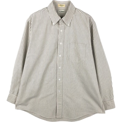 古着 70~80年代 エルエルビーン L.L.Bean 長袖 ボタンダウンストライプシャツ USA製 メンズXL相当 ヴィンテージ/eaa666735