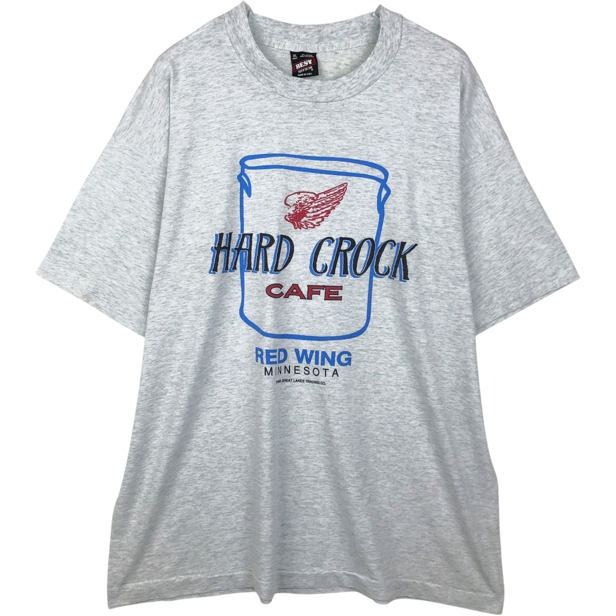古着 90年代 フルーツオブザルーム FRUIT OF THE LOOM HARD ROCK CAFE ハードロックカフェ RED WING レッドウィング アドバタイジングTシャツ USA製 メンズXL相当 ヴィンテージ/eaa641312