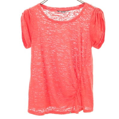 ARMANI EXCHANGE アルマーニエクスチェンジ 総柄 フレンチスリーブ カットソー XS レッド