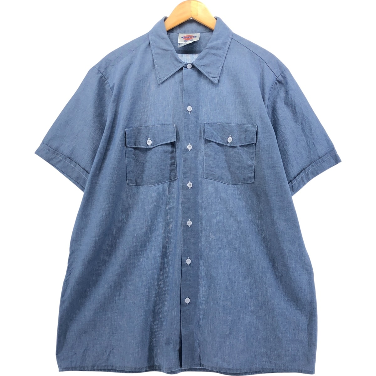 古着 80~90年代 ディッキーズ Dickies 半袖 ワークシャツ ボックスシャツ メンズXL相当 ヴィンテージ/eaa552993