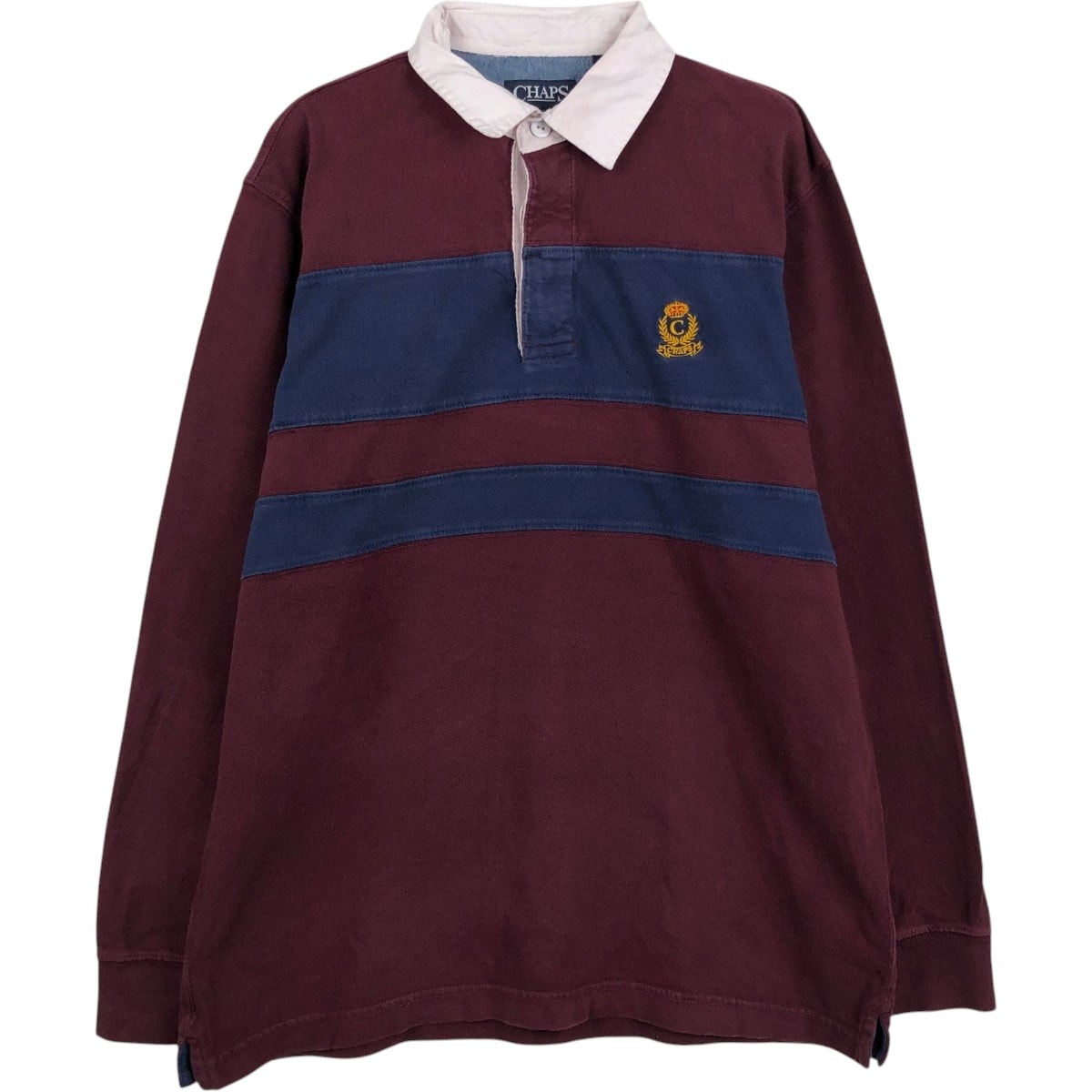 古着 ラルフローレン Ralph Lauren CHAPS チャップス 長袖 ラガーシャツ メンズM相当/eaa673508